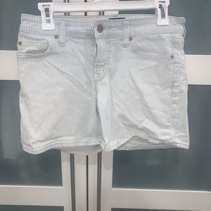 Gap Blue and White Stripped Jean Shorts